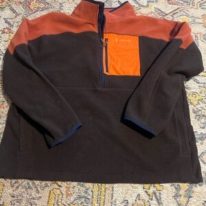 Cotopaxi Black and Orange Zip-Up Sweater